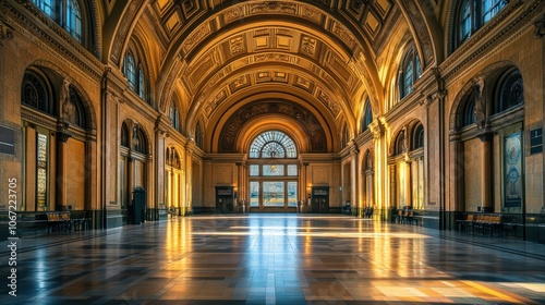 Historic Station - Grand historic station with high arches, intricate details, and an old-world charm. photo