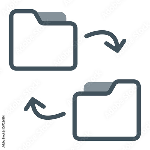 Folder Sharing Vector Icon Design