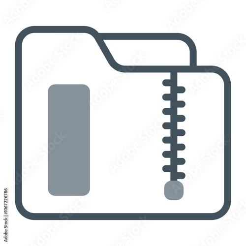 Compressed Folder Vector Icon Design