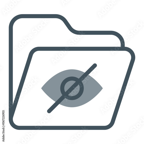 Hidden Folder Vector Icon Design