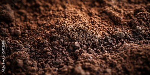 Closeup Macro Photo of Ground Coffee