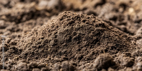 Closeup of Dark Brown Soil Texture - Photo