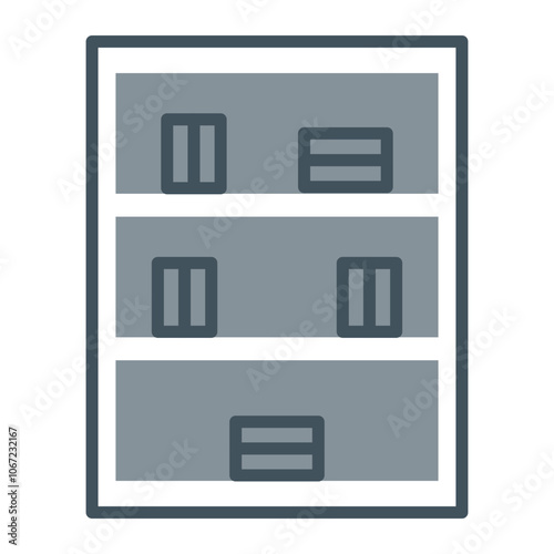 Bookcase Vector Icon Design