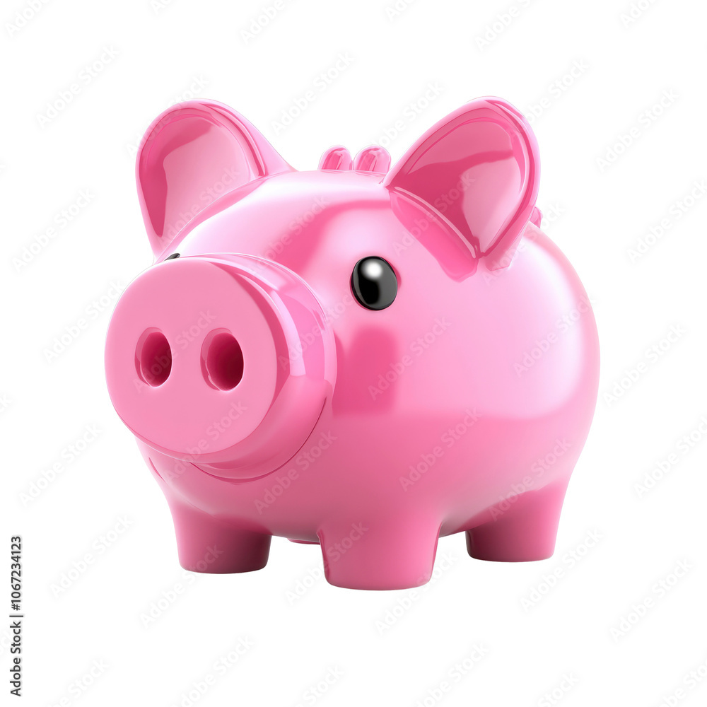 Pink Piggy Bank Savings Symbol Pink Piggy Bank Savings Symbol