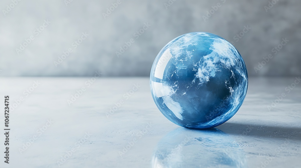 Explore the beauty of a glass sphere reflecting nature's wonders Explore the beauty of a glass sphere reflecting nature's wonders