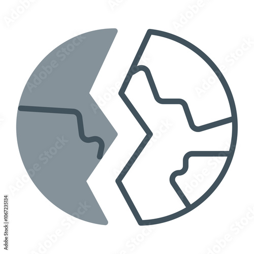 Destroyed Vector Icon Design