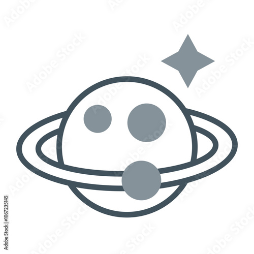 Saturn Vector Icon Design