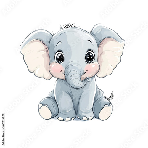 Adorable Baby Elephant Illustration