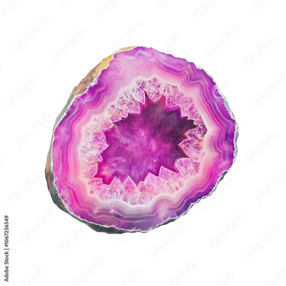 Purple Agate Geode with Intricate Crystal Formations Purple Agate Geode with Intricate Crystal Formations