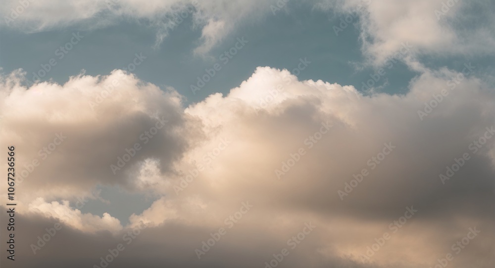 Cloudy sky background with soft tones for a dreamy effect Cloudy sky background with soft tones for a dreamy effect