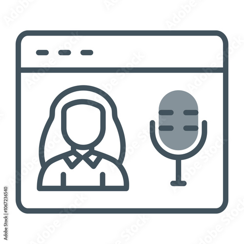 Webcast Vector Icon Design