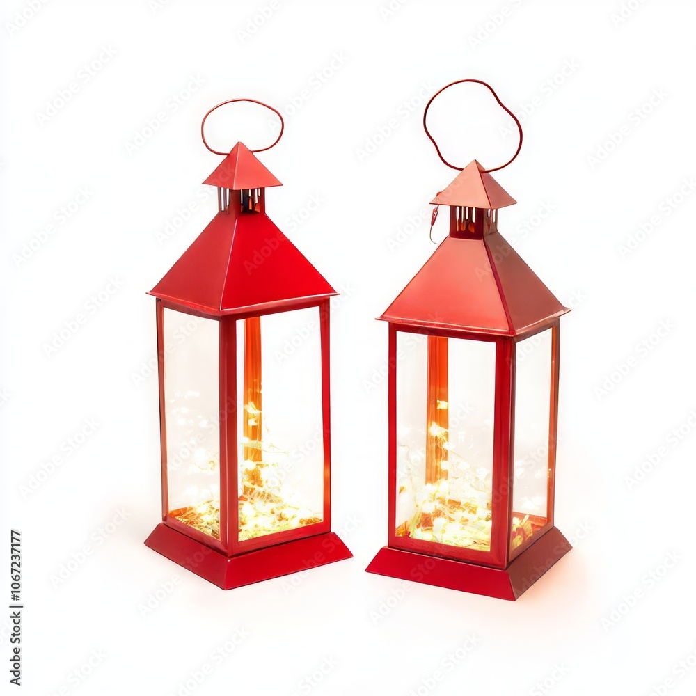 Red metallic lanterns Red metallic lanterns