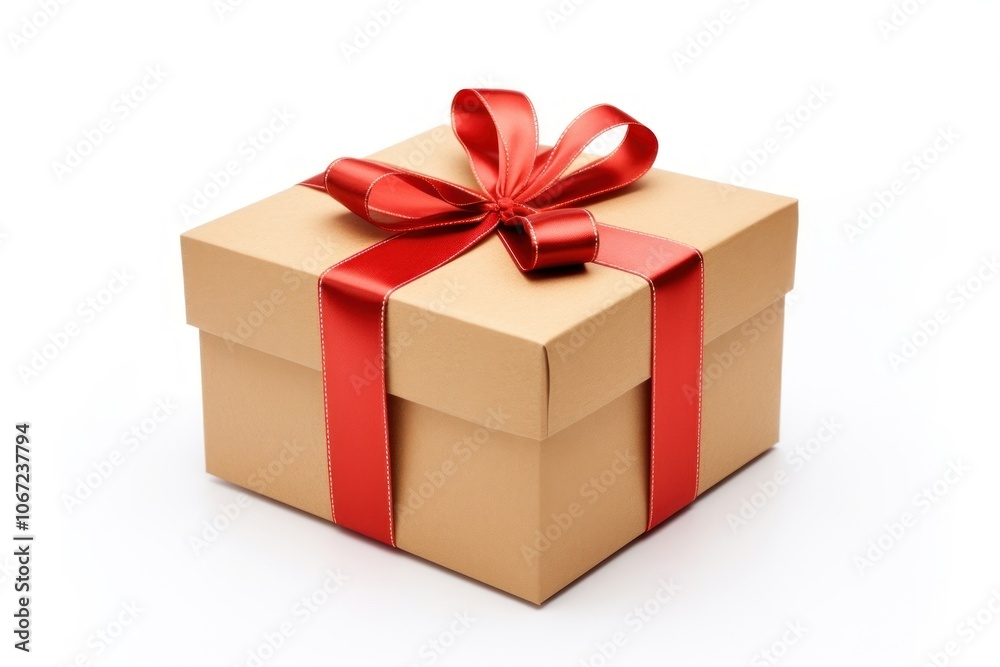 Obraz premium Kraft Gift box gift cardboard carton.