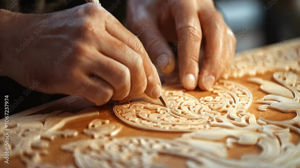 Precise Profile: A close-up of a meticulous hand, expertly crafting an intricate object. Precise Profile: A close-up of a meticulous hand, expertly crafting an intricate object.