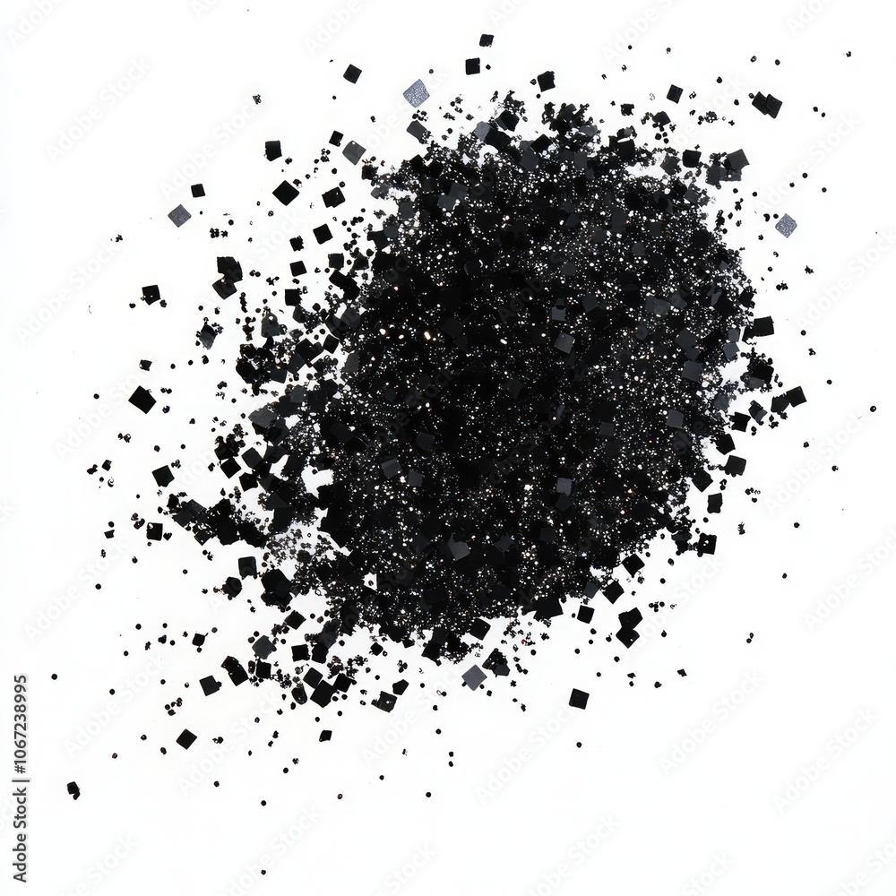 A dramatic black glitter A dramatic black glitter