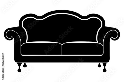 Couch Silhouette vector illustration