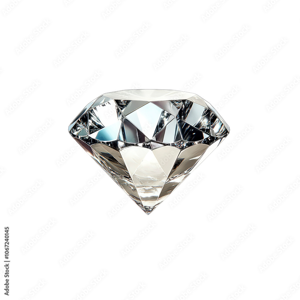 Brilliant Diamond on Transparent Background Brilliant Diamond on Transparent Background