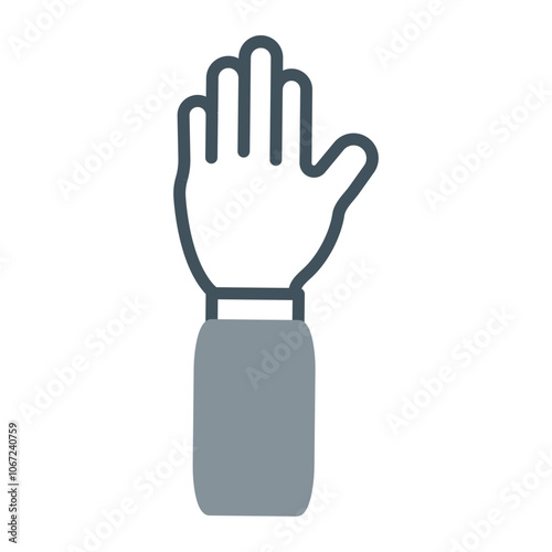 Raise Hand Vector Icon Design