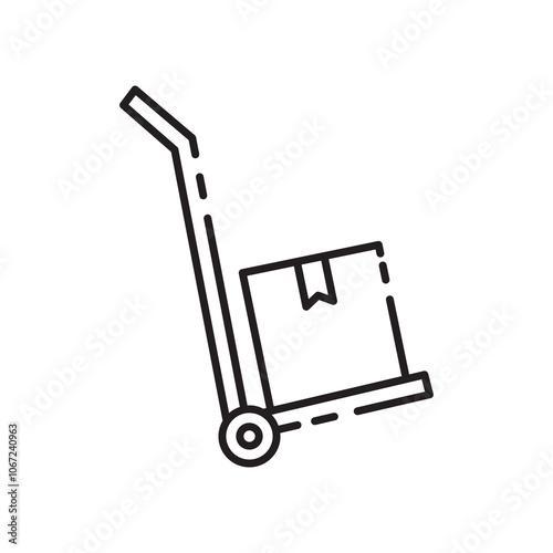 trolley box icon design vector