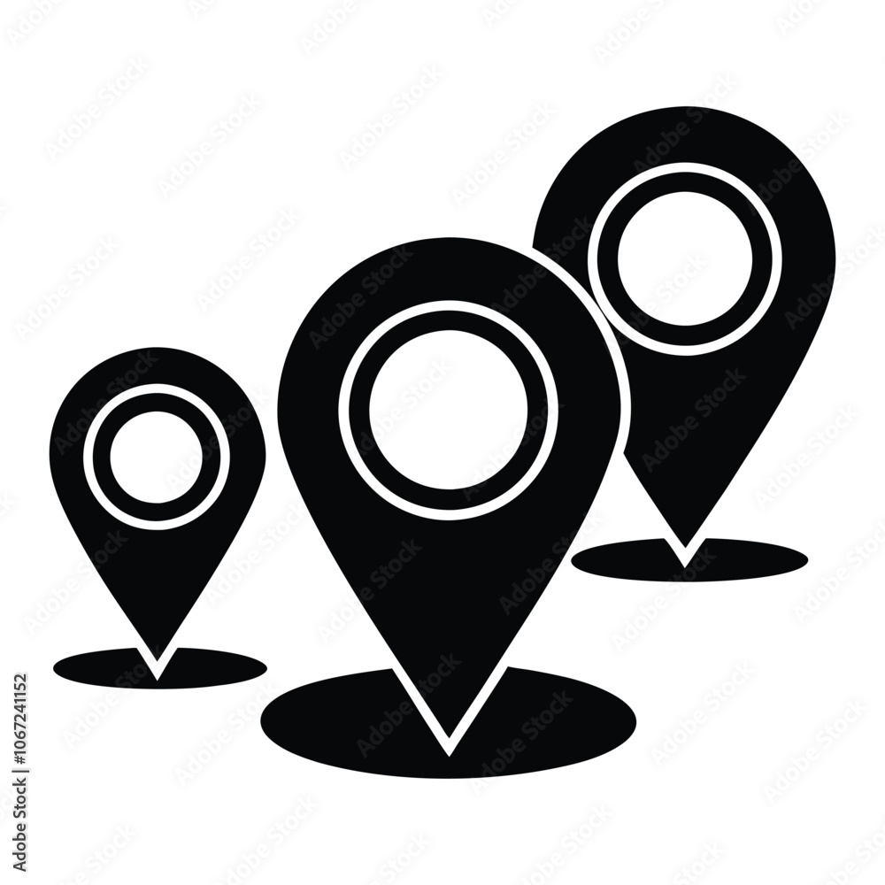 map pin location icon modern map markers vector