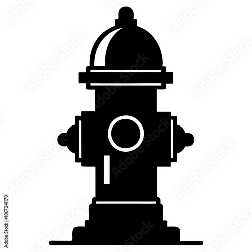 Fire Hydrant Silhouette vector illustration