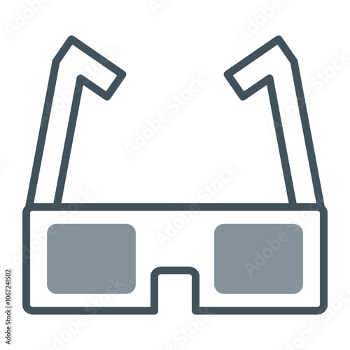 3d Glasses Vector Icon Design