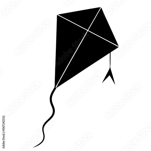 Kite Silhouette vector illustration