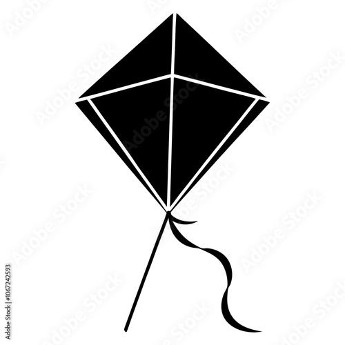 Kite Silhouette vector illustration