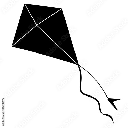 Kite Silhouette vector illustration