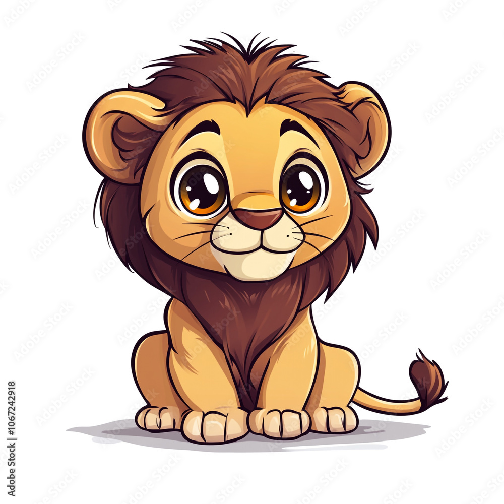 Adorable Cartoon Lion Cub Adorable Cartoon Lion Cub