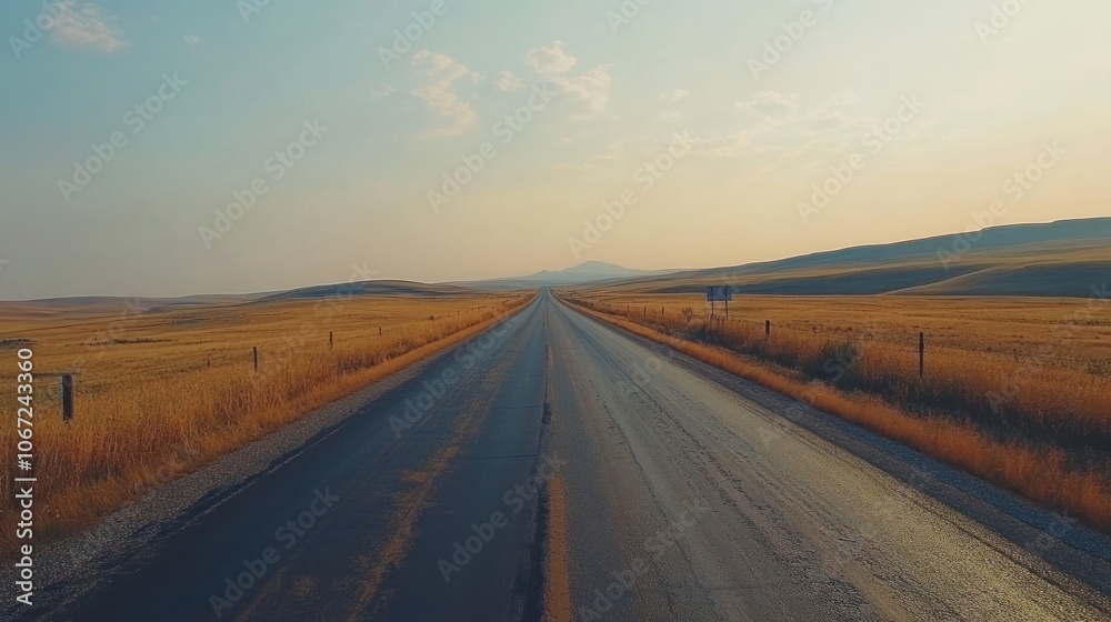 Open Road - Long, open highway stretching into the distance, symbolizing freedom and adventure. Open Road - Long, open highway stretching into the distance, symbolizing freedom and adventure.