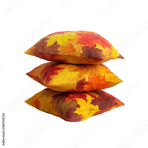 Autumn Leaves Pillows Stacked