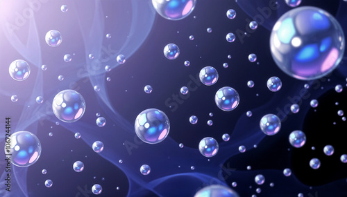 Wallpaper Mural Holographic abstract wallpaper. Wavy light blue and pink abstract background with iridescent effect. Perfect for designs needing colorful and dreamy backdrop. Torontodigital.ca