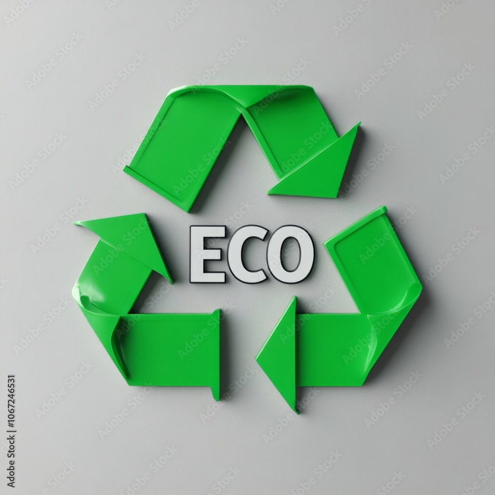 Eco-Friendly Recycling Symbol: Green Arrows Highlight Sustainability and Environmental Responsibility Eco-Friendly Recycling Symbol: Green Arrows Highlight Sustainability and Environmental Responsibility