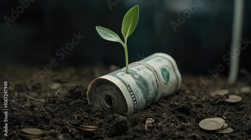 Obraz na płótnie Cultivating wealth how money can grow like a plant in your financial garden w salonie