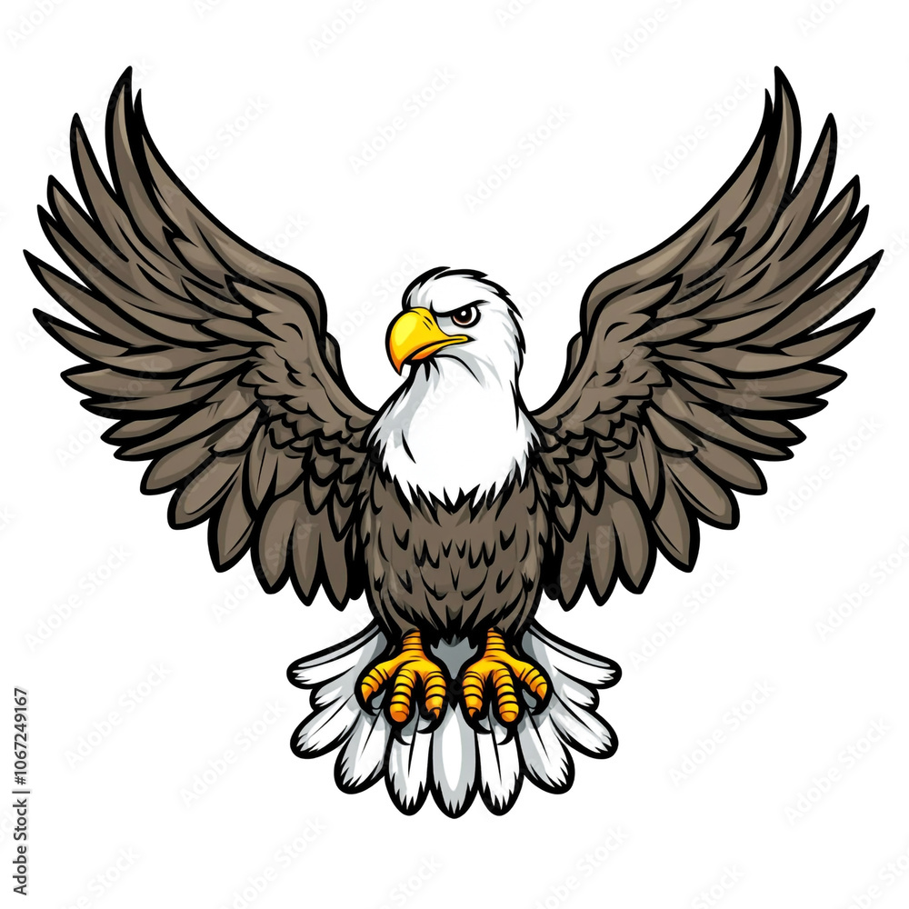 Majestic Bald Eagle with Spread Wings Majestic Bald Eagle with Spread Wings
