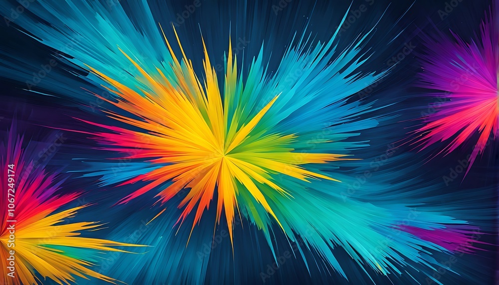Abstract Art: Vibrant Color Burst Abstract Art: Vibrant Color Burst