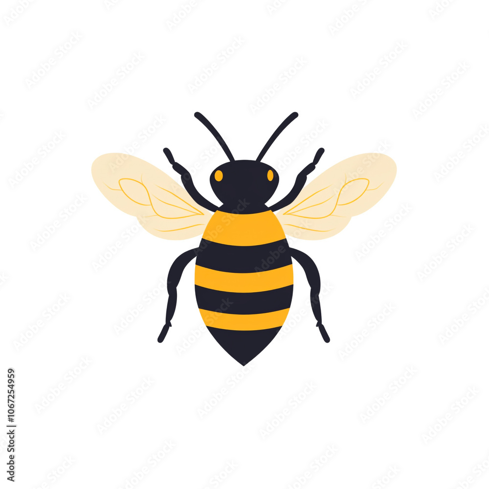 Fototapeta premium Cute Cartoon Bee