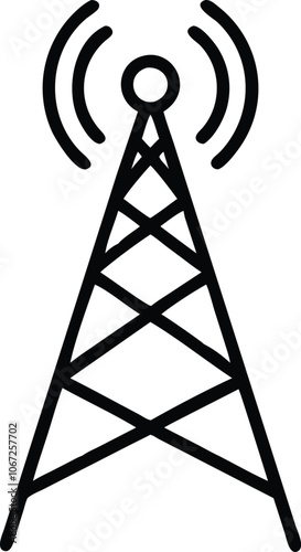 Radio tower icon vector