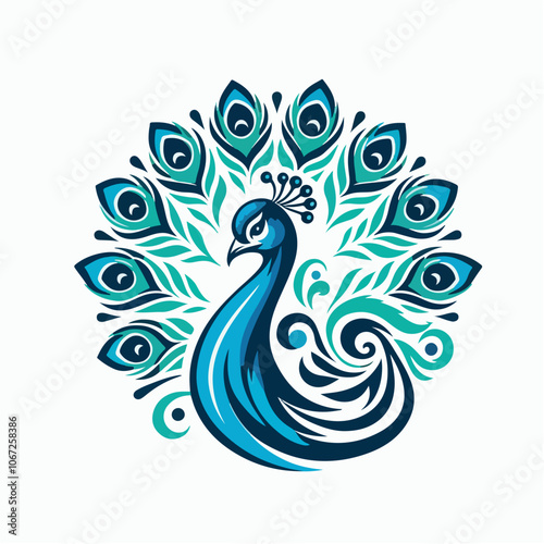peacock logo illustration