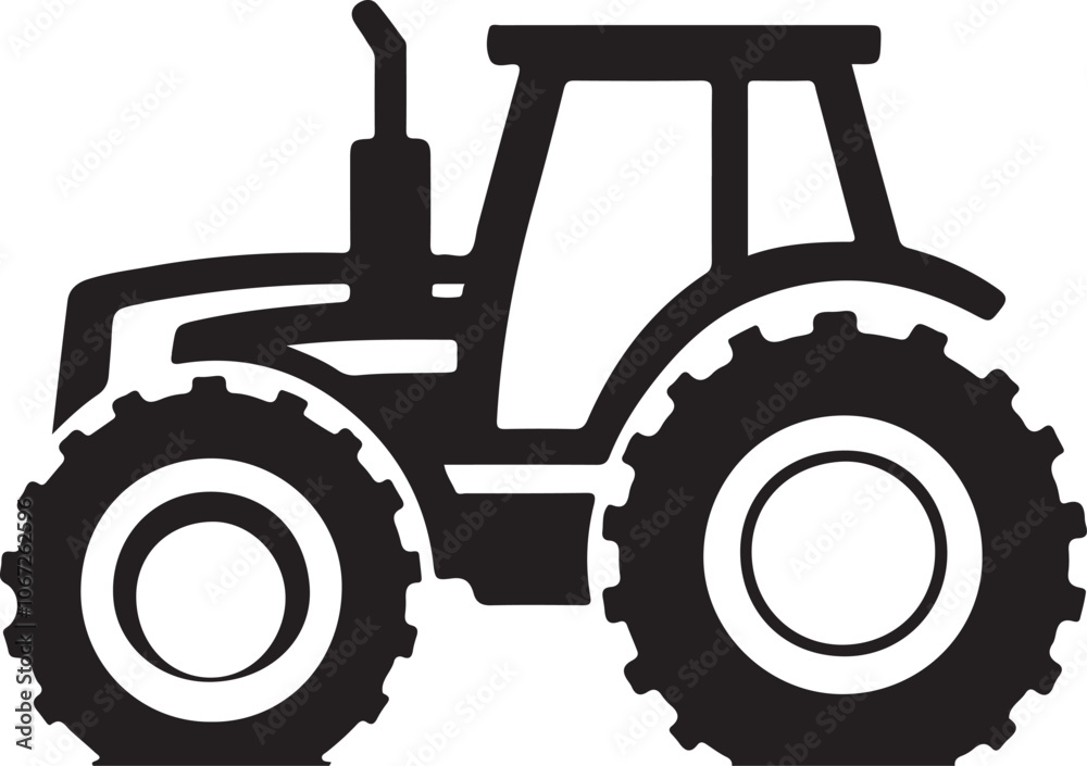 Obraz premium tractor isolated on white background