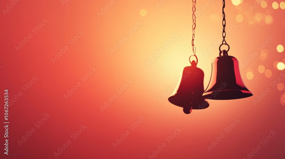 Obraz premium hanging christmas bell