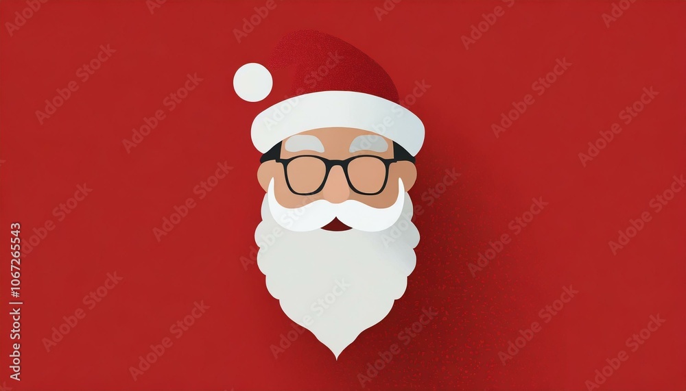 santa claus illustration on red santa claus illustration on red