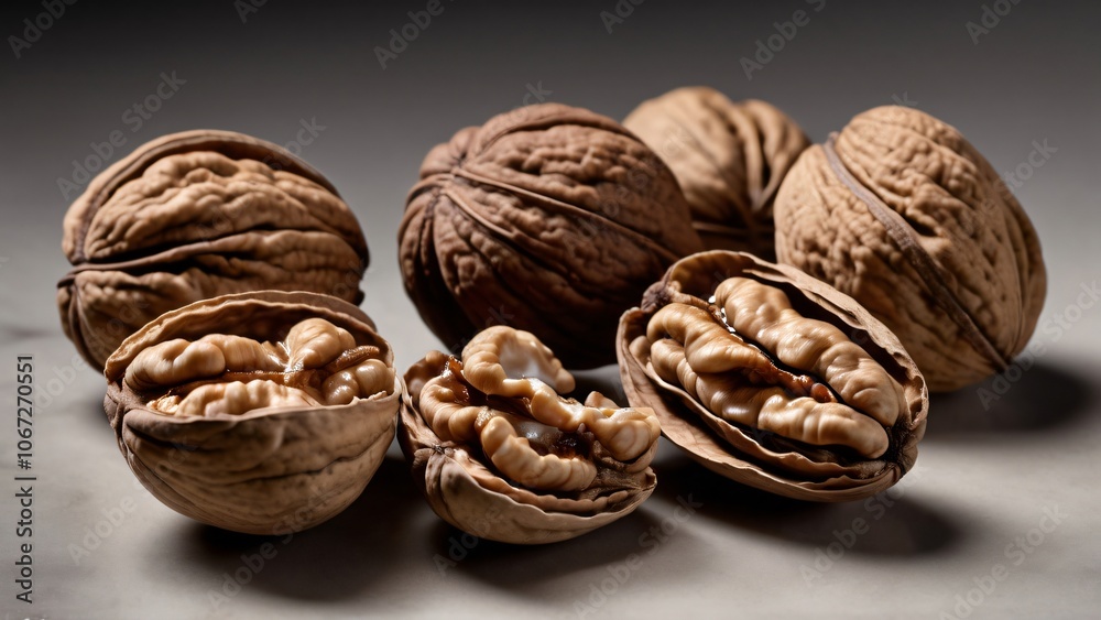 walnuts on a wooden background walnuts on a wooden background