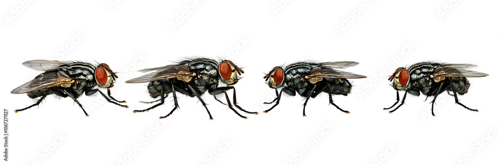 Houseflies Set On Transparent Background
Houseflies Set On Transparent Background