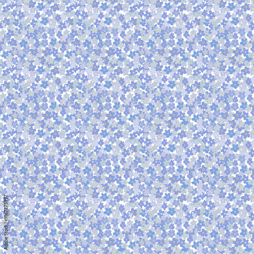 Forget-me-nots seamless pattern