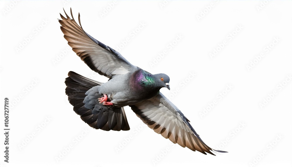 Obraz premium pigeon flying high resolution on White background PNG