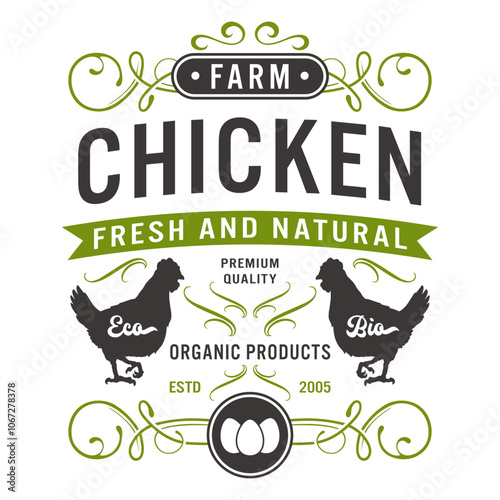 Organic farm fresh products logo