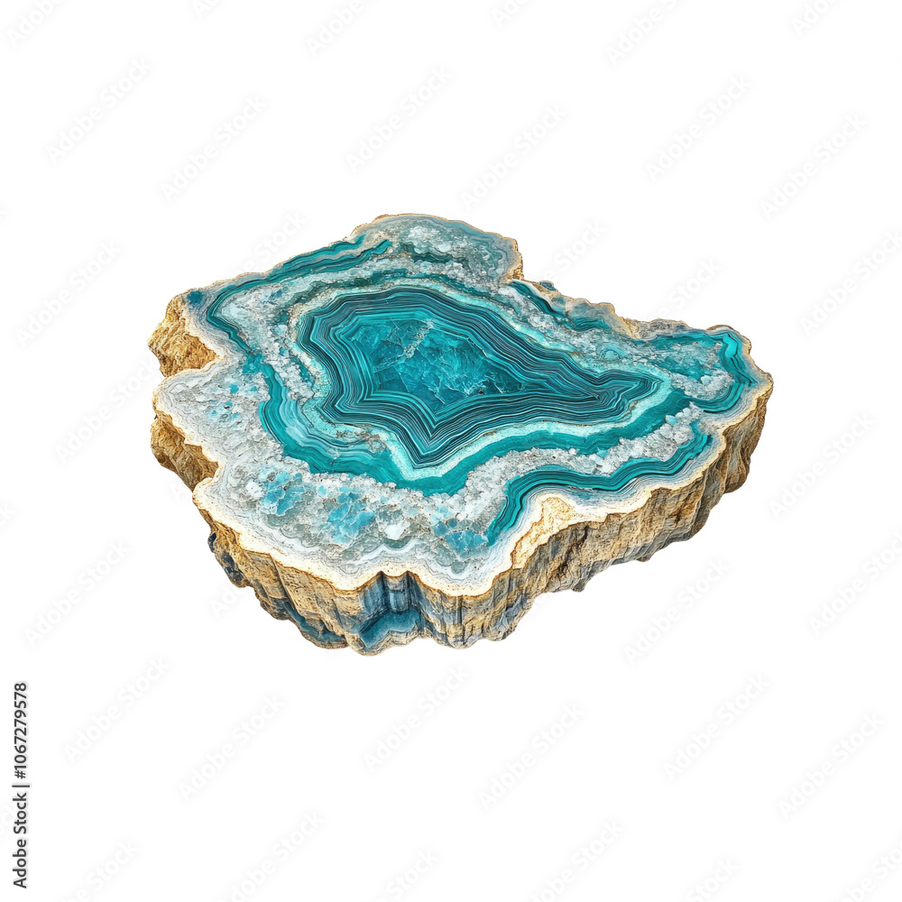 Blue Agate Slice with White and Gold Veining Blue Agate Slice with White and Gold Veining
