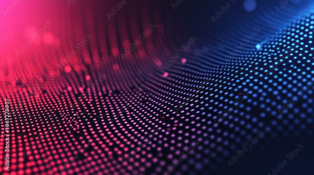 Abstract Digital Wave with Red and Blue Gradient Abstract Digital Wave with Red and Blue Gradient